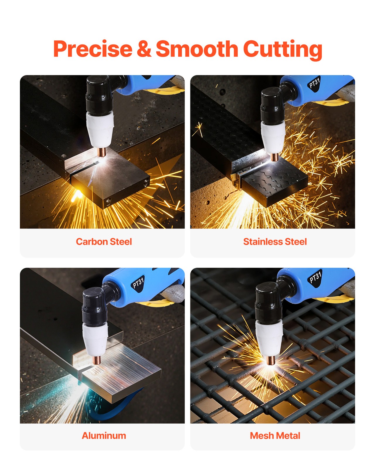 VEVOR Plasma Cutter 50A Plasma Cutting Machine 110V/220V Digital Display IGBT