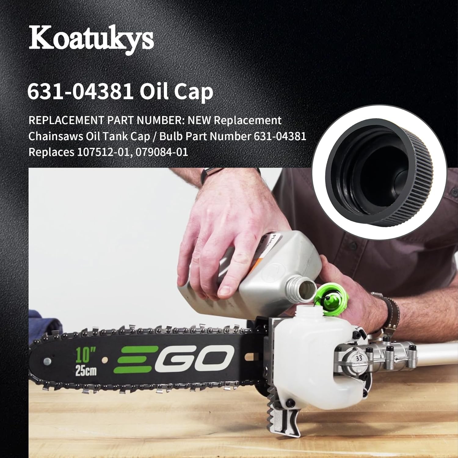 2 PCS 631-04381 107512-01 Oil Cap Fit For Remington Electric Chainsaw & Polesaws