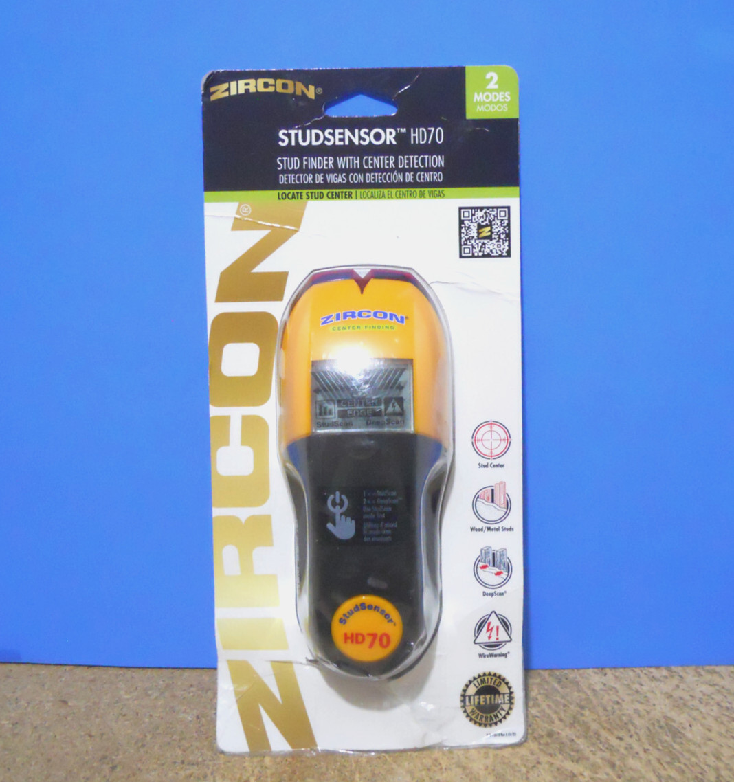 Zircon StudSensor HD70 Stud Finder LED Center Detection Wire Warning