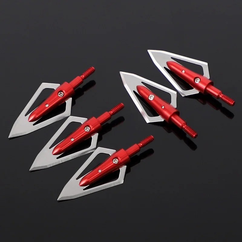Archery 100 Grain Broadheads Arrowheads Tips for Compound Recurve bow Crossbow