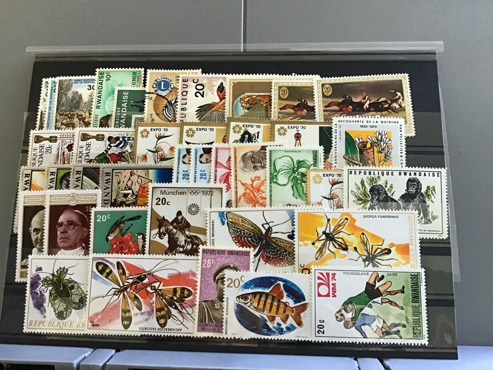 Rwandaise mounted mint and used  R24624