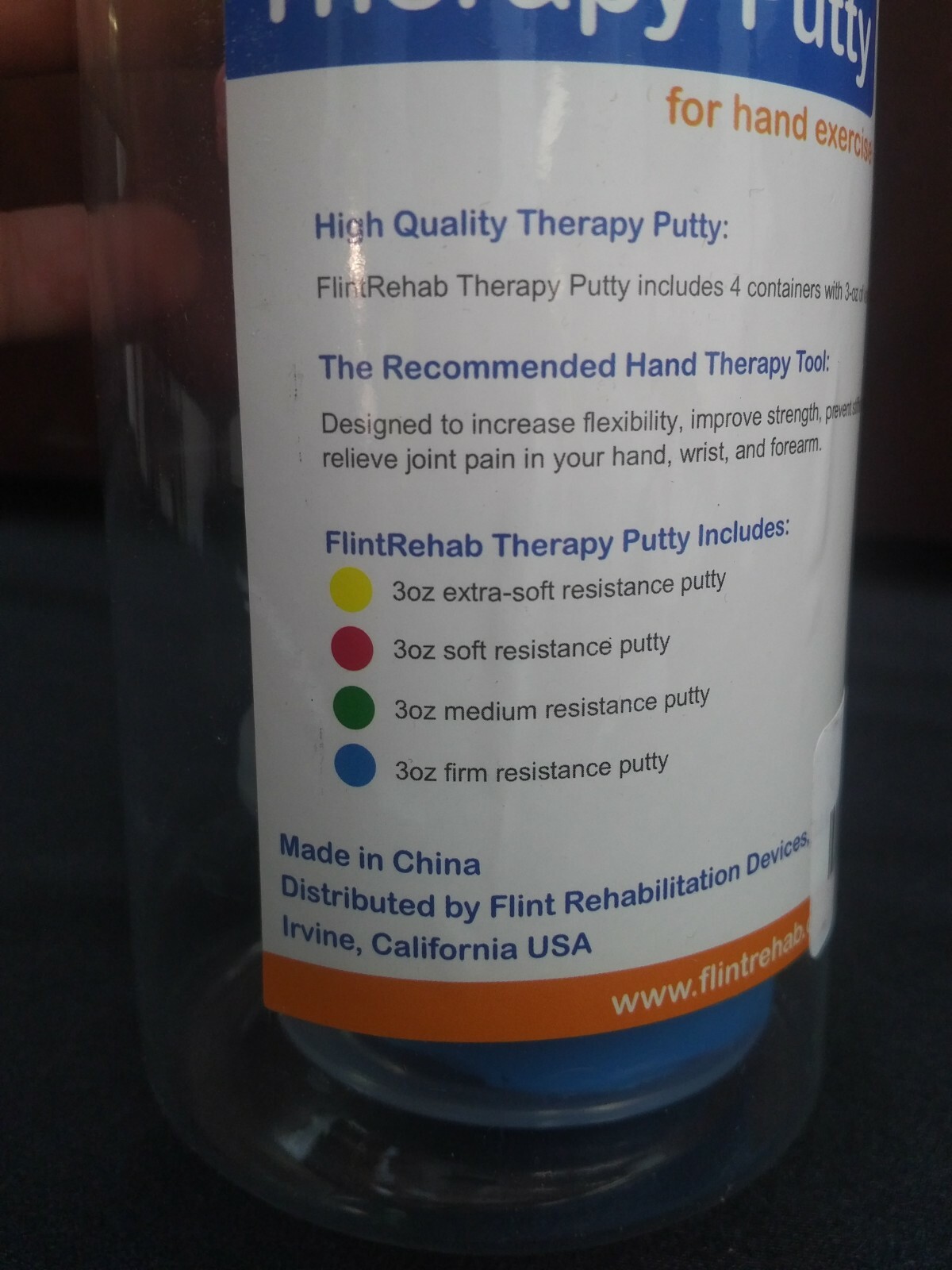 Premium Quality Therapy Putty (4 Pack, 3-oz Each) for Hand Relief