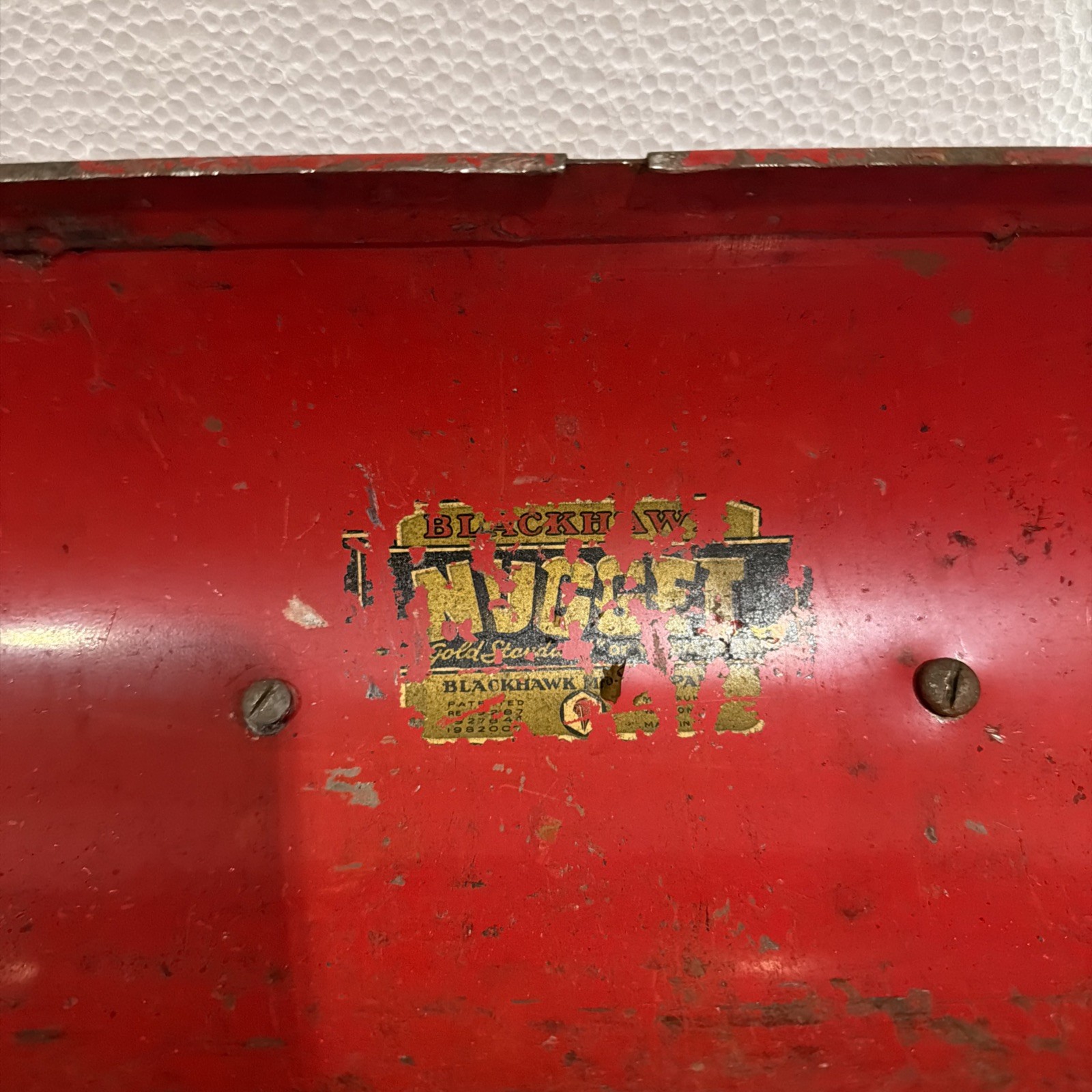 Vintage Blackhawk Torpedo Tool Box Garage Tools Hot Rod Red Rocket Style 1950's