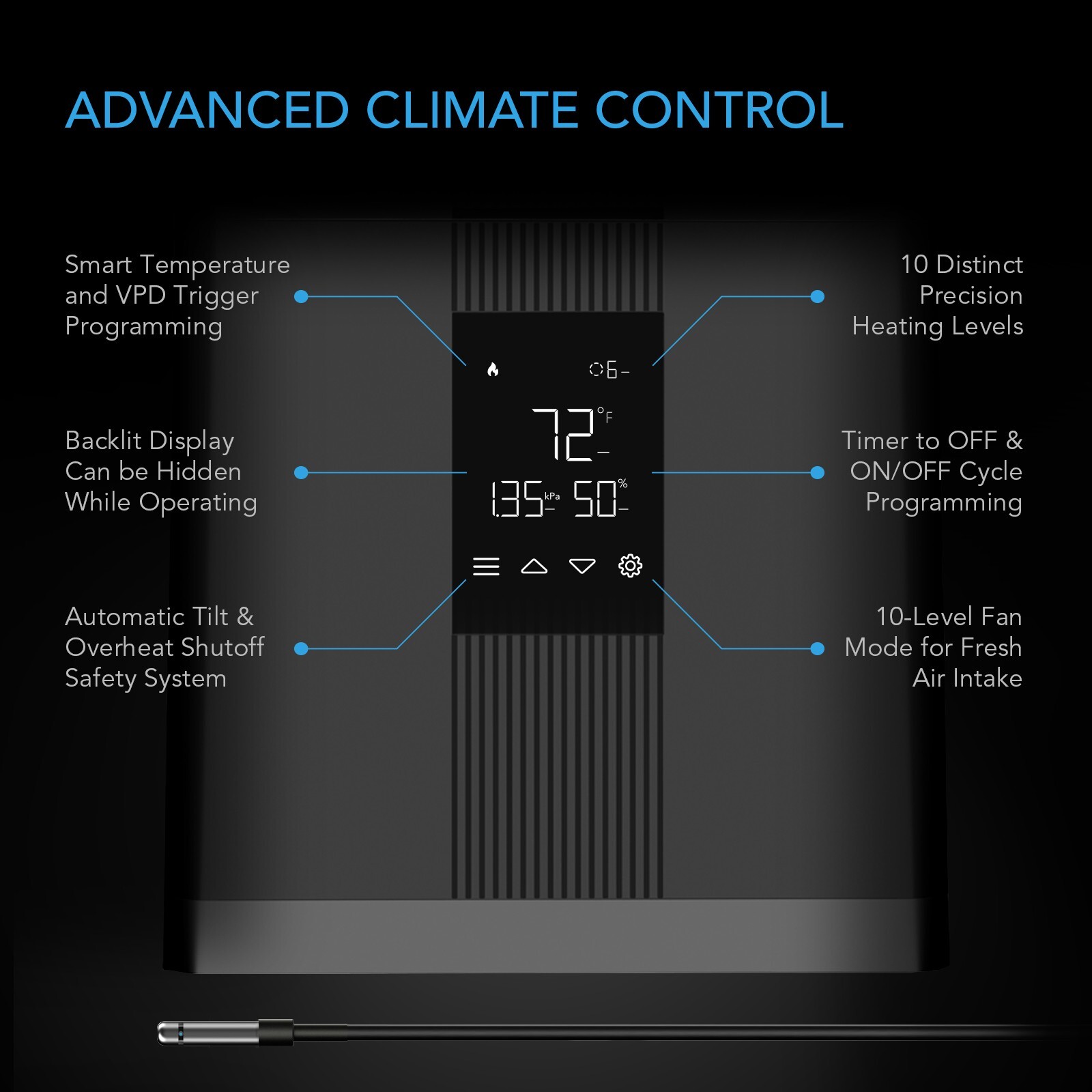 THERMOFORGE T3, Environmental Plant Heater, Smart Controls, True 10 Heat Levels