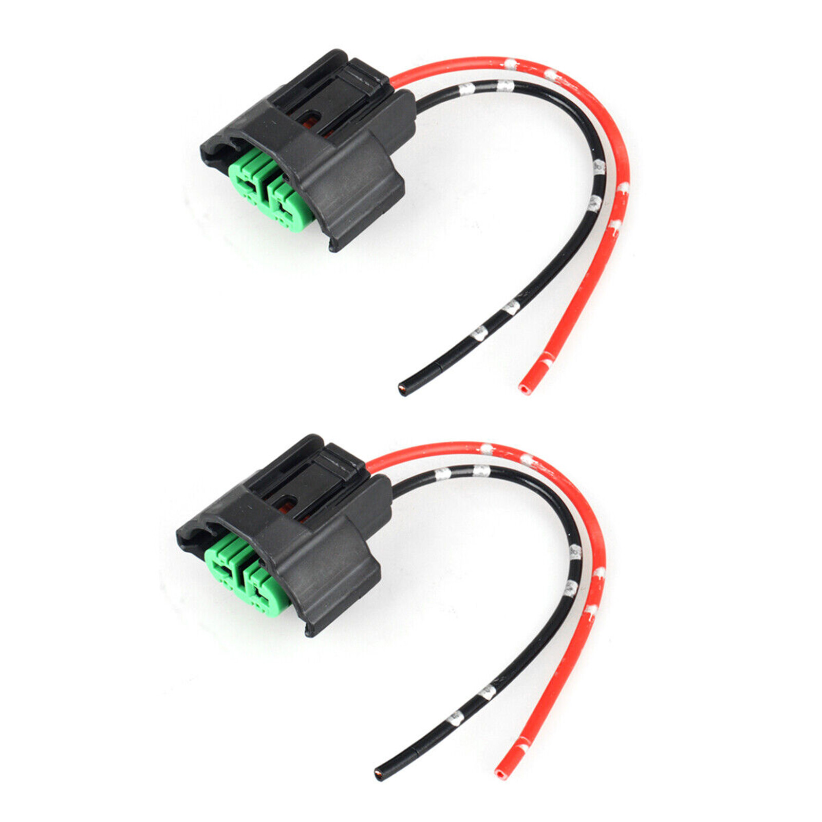 Two Harness Head Light Low Beam Bulb Plug Connector 2x Wire Pigtail Female C H11