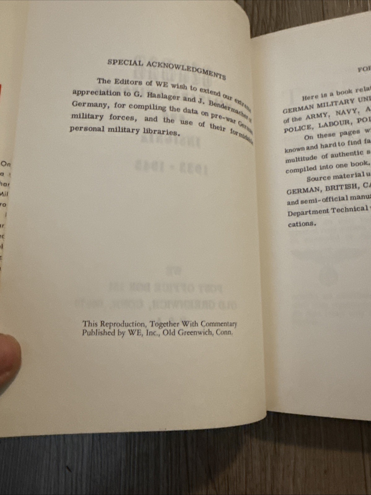 German Military Uniforms and Insignia 1933-1945 Reference Book 1967 Vintage HB