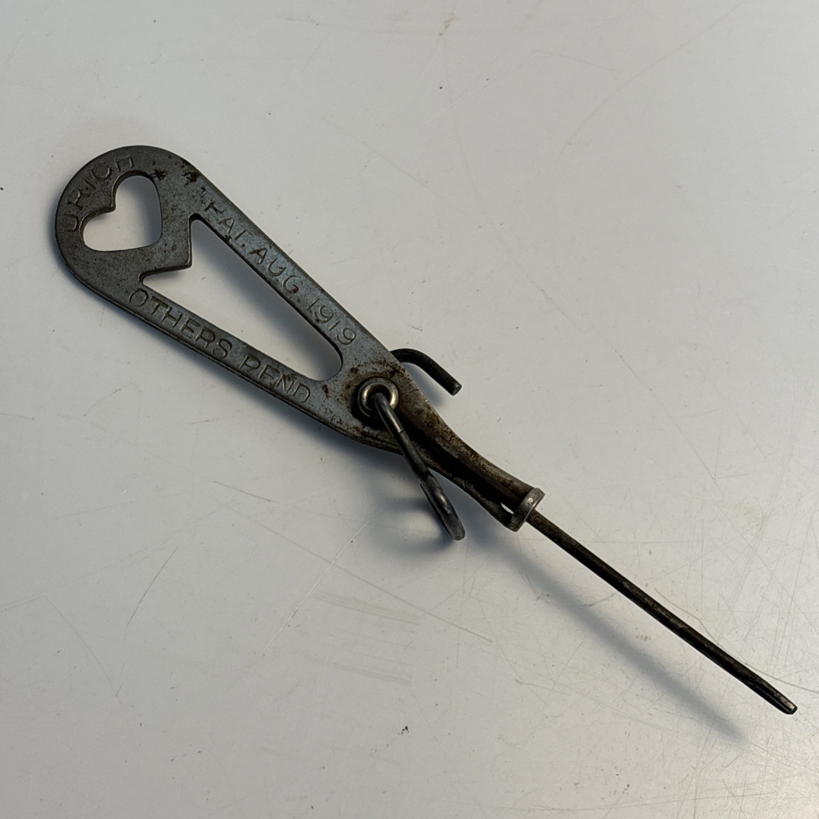 Vintage URICH 1919 Patent Bicycle Tire Puncture Repair Tool Milwaukee WI