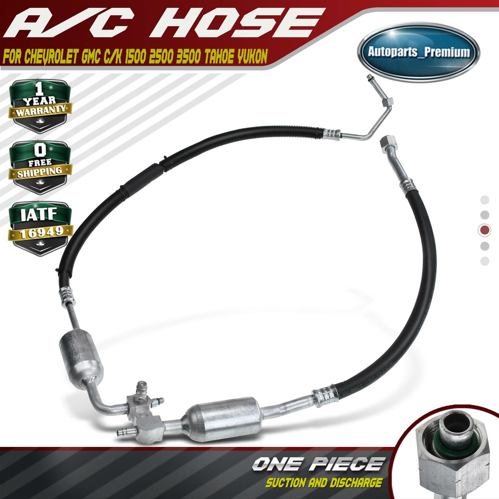 AC Manifold Hose Assembly for Chevrolet Silverado Tahoe GMC C1500 K1500 Cadillac