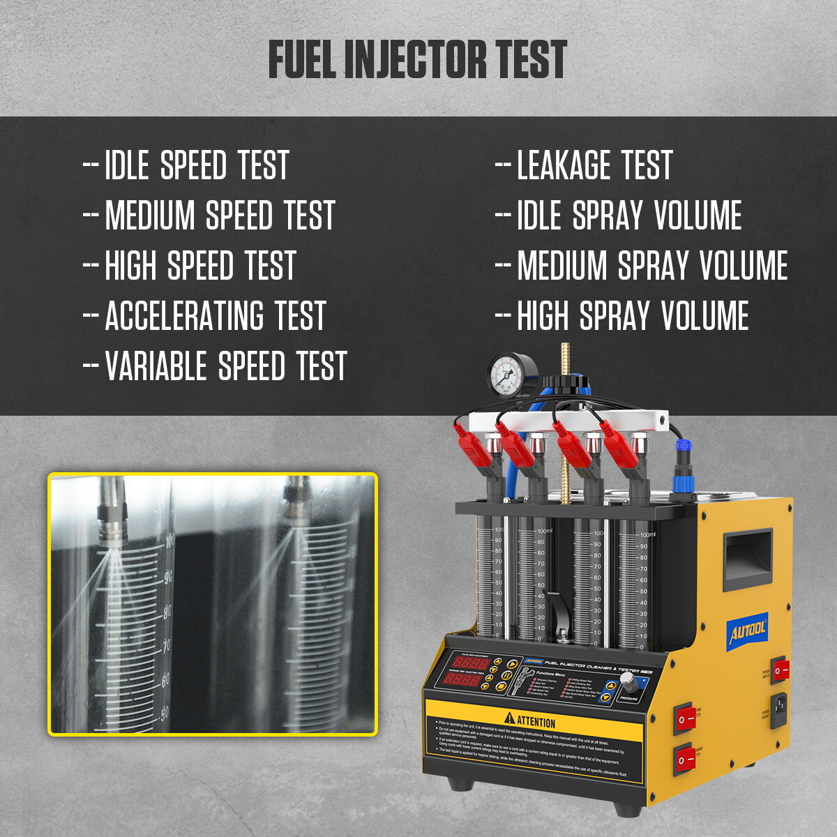AUTOOL CT160 Car Ultrasonic Fuel Injector Cleaner&Tester Machine Upgrade CT150