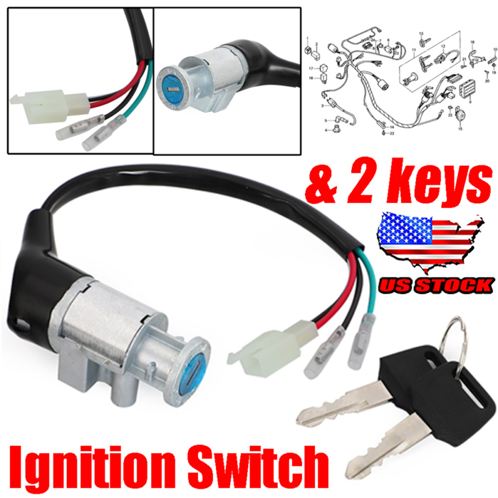 For Honda Spree (NQ50) Ignition Switch w/ 2 keys (1984-1987) #35100-GK8-017 US