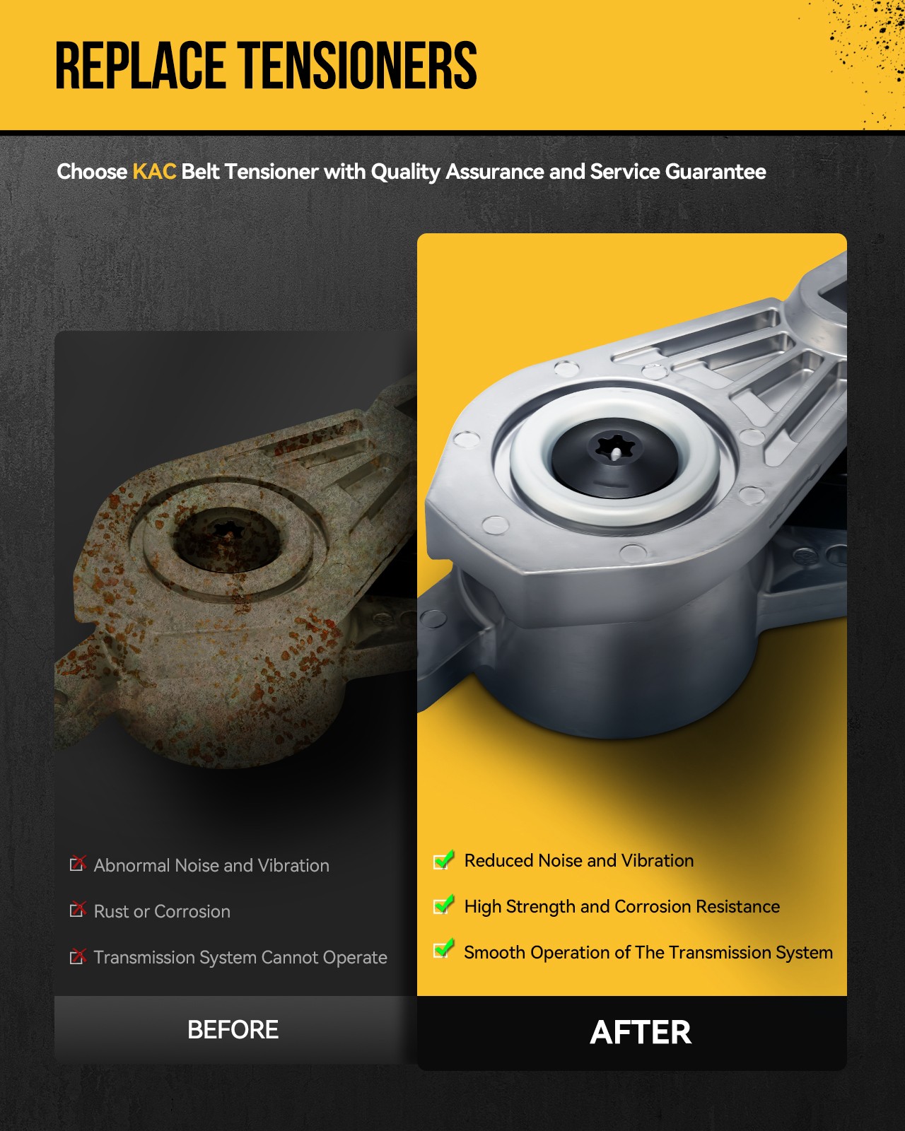 Belt Tensioner with Pulley For 1999-2008 Chevy Silverado 1500 4.8TL 5.3L 38158