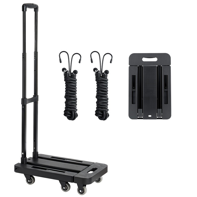 Hand Truck 500 lbs Platform Cart Dolly Trolley Cart for Moving Foldable Steel
