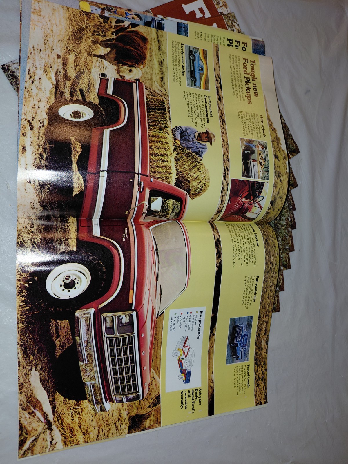 Lot Of 10 Vintage 1980 Ford Pickup Sales Brochures - New Old Stock