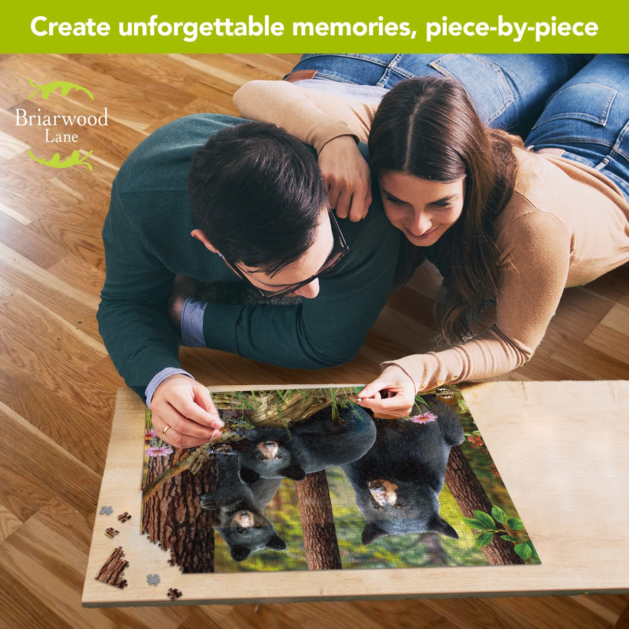 Briarwood Lane Black Bear Family 1000 Piece Jigsaw Puzzle