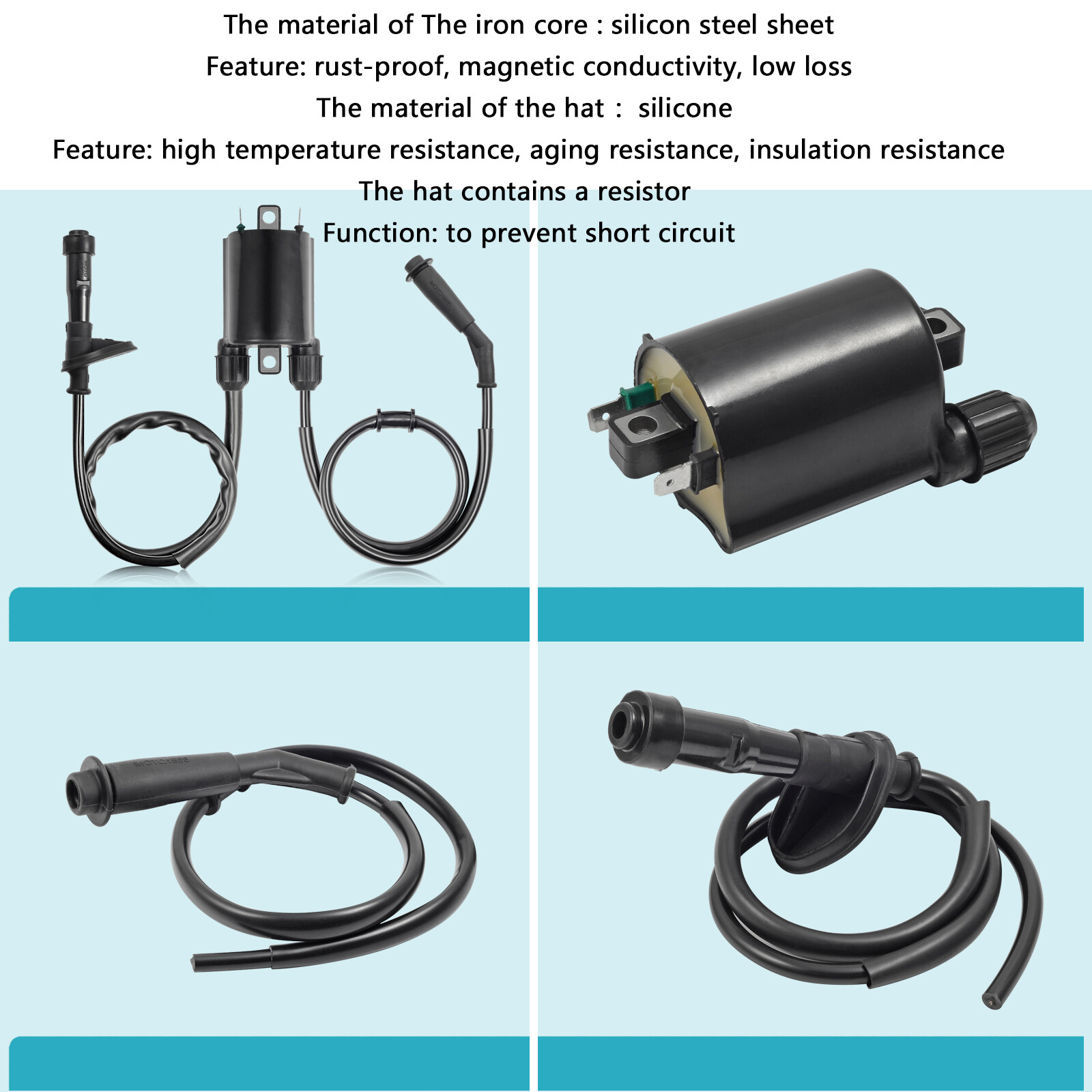 2 set of Ignition Coil & Spark Plug Cap For HONDA Shadow VLX 600 VT600 1988-2007