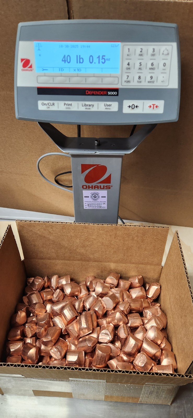 40 LB Box of Pure Copper Nuggets – .999% Pure Bullion Metal Pounds Lot