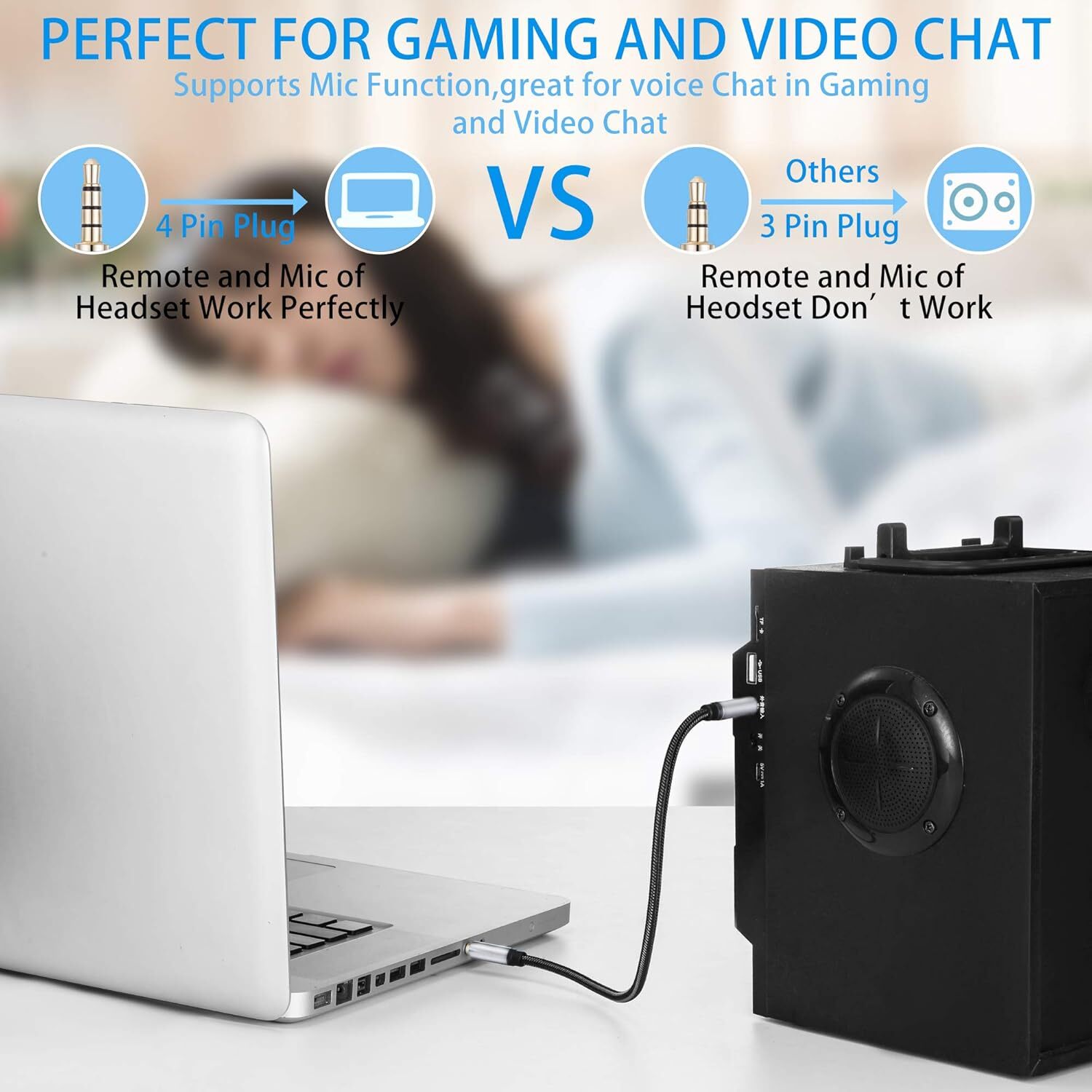 6FT 3.5mm AUX Audio Nylon Braided Cord Cable PC iPod Car Phone headphone lot