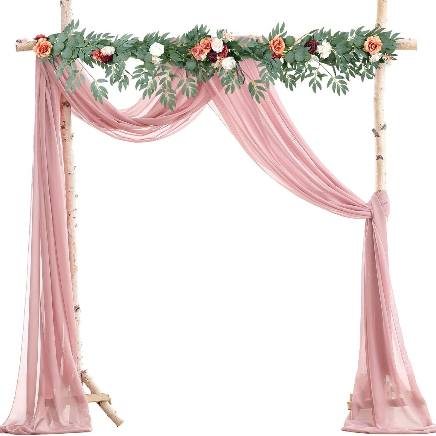 Ceiling Drapes 4 Panels Wedding Arch Draping Fabric 20FT Chiffon Party Decor