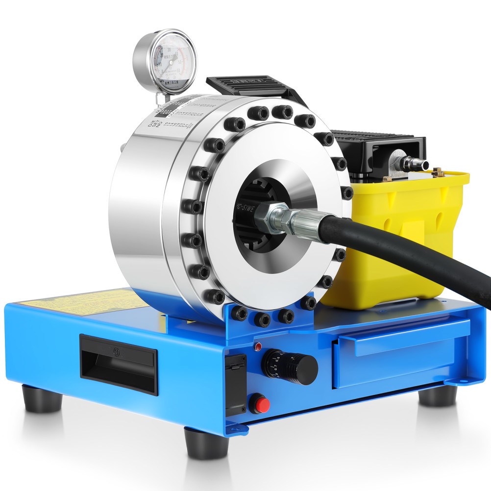 Pneumatic Hydraulic Hose Crimper High Pressure Hose Clamping Machine 40Mpa 8 Die