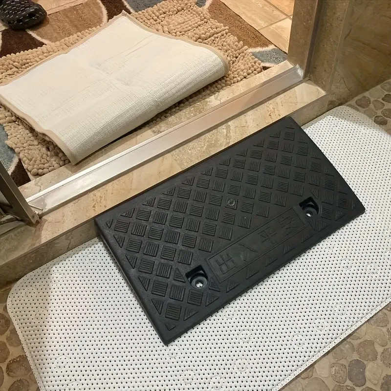 2 Pack Driveway Ramp Heavy Duty Vehicle Curb Rubber Threshold Ramp Professional