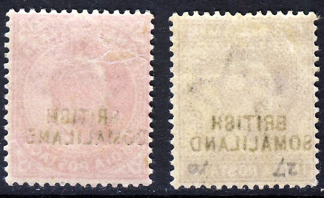 BRITISH SOMALILAND KE VII 1903 Overprinted 1 & 2 As. of INDIA SG 26 & SG 27 MINT
