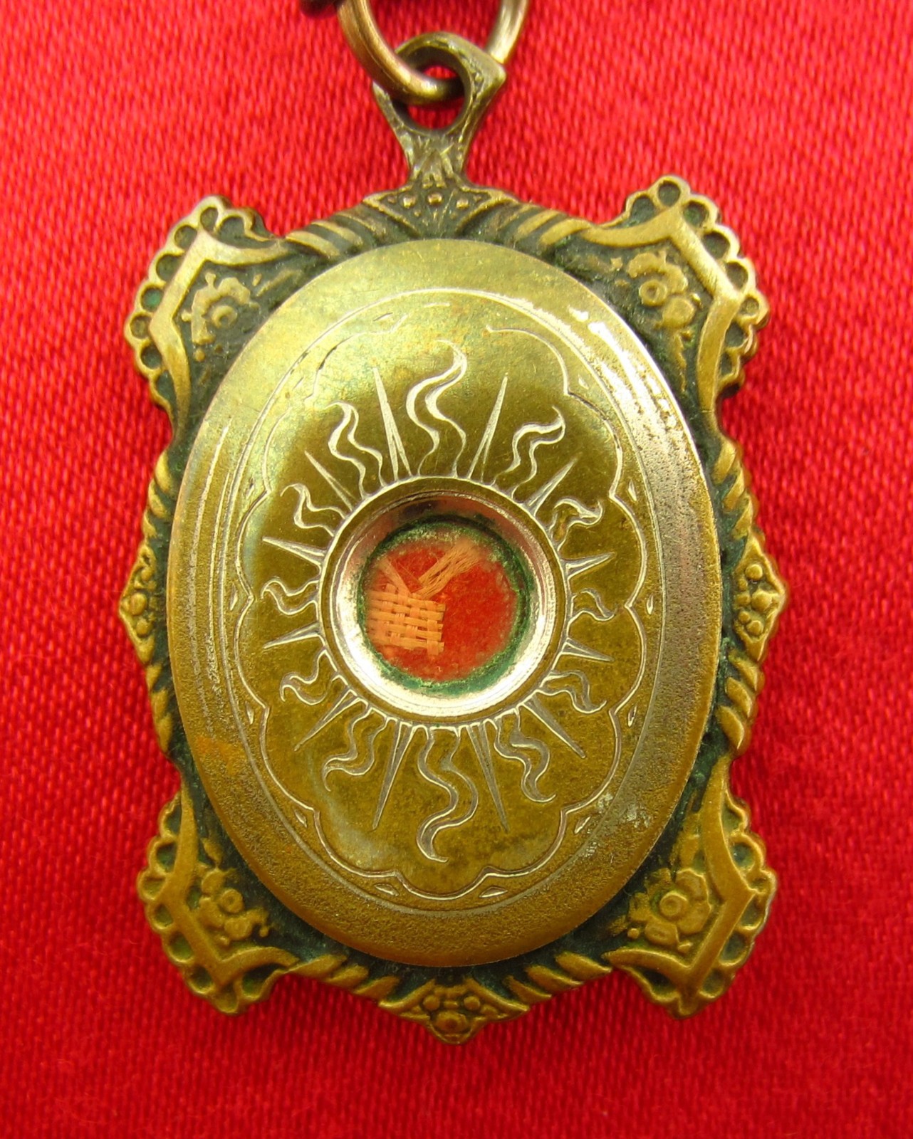 Vintage Saint Francis Cabrini Relic Medal Large Catholic Pendant