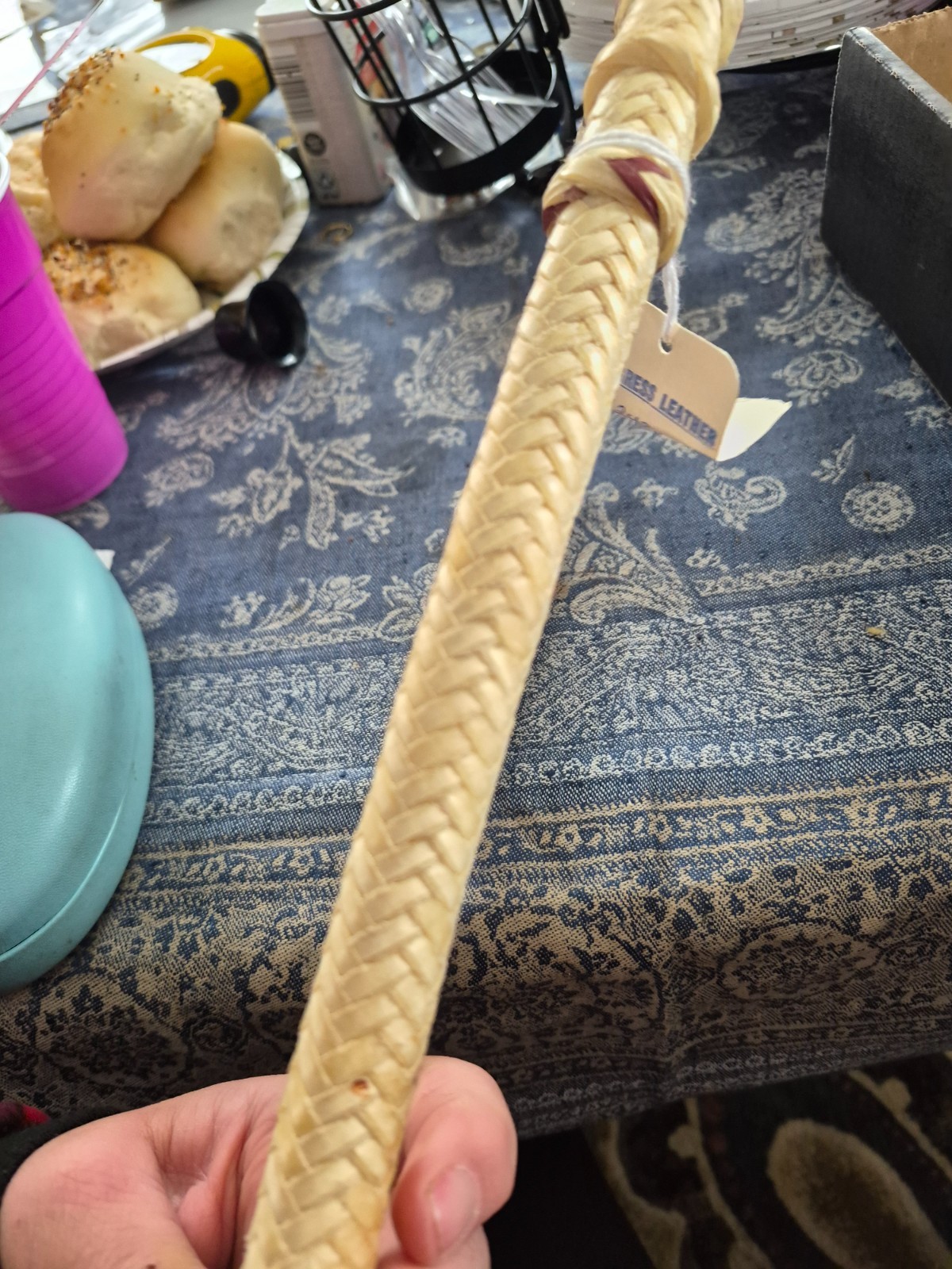 Beautiful older rawhide bosal never used two spots have mice damage still good