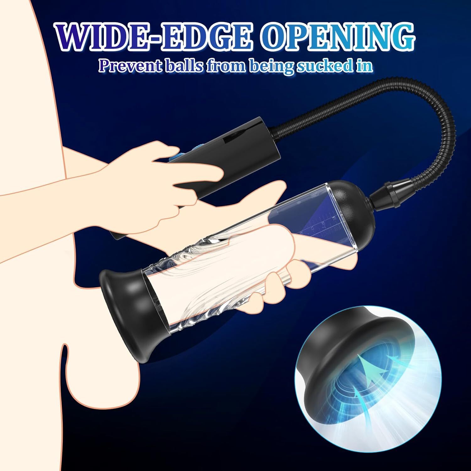 Vacuum Penis Pump for Male ED Enhancement Erectile Enlargement Penis Enlarger BG