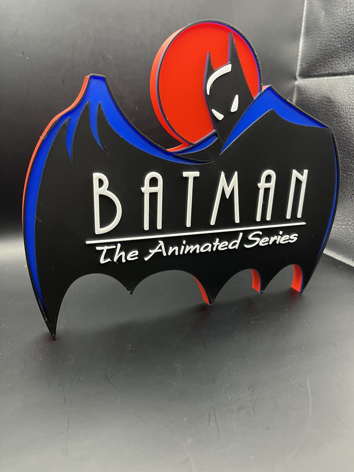 Batman the Animated Series Logo Sign Display | 3D Wall Desk Shelf Art