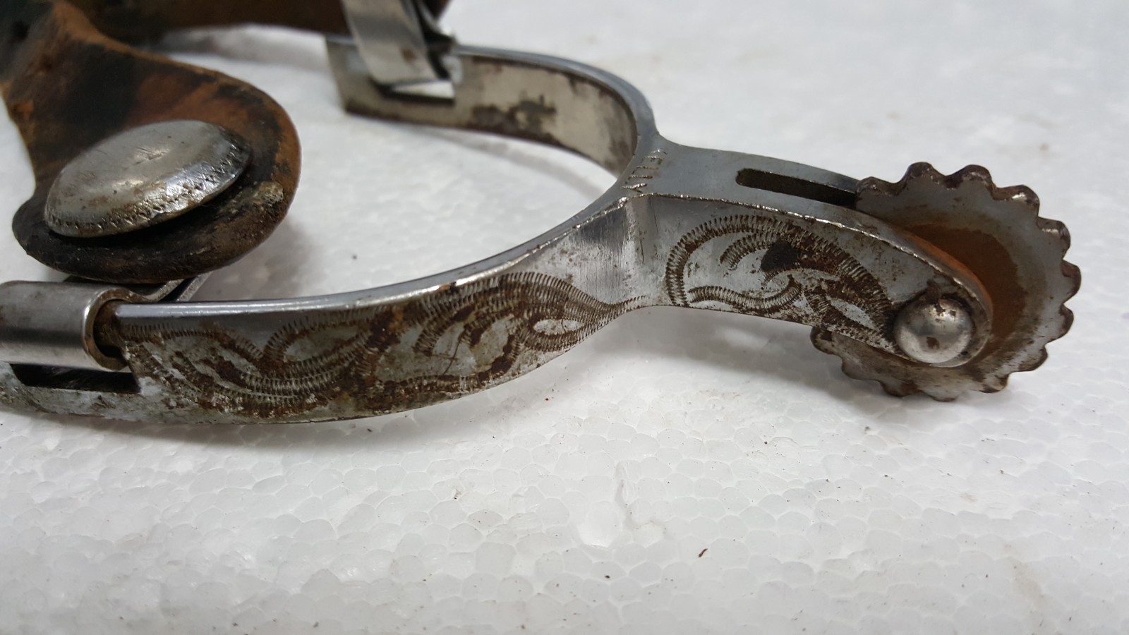 Vintage Kelly Rodeo Riding Cowboy Spurs leather straps Western decor authentic