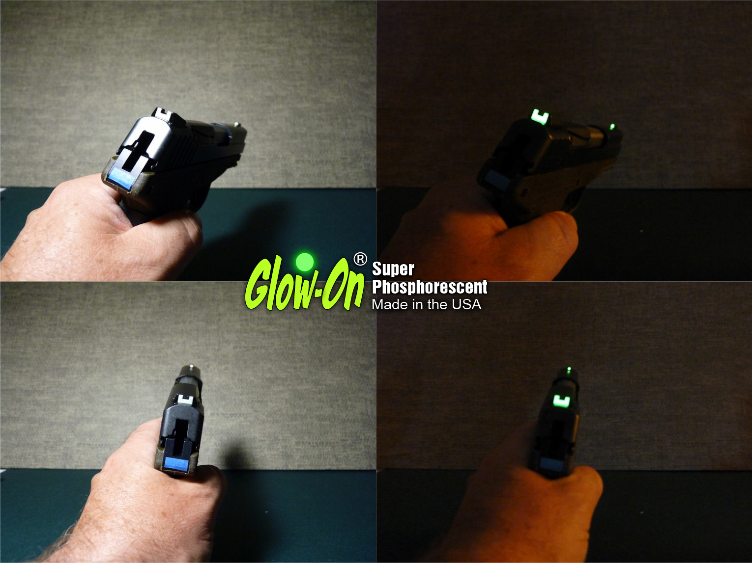 Glow-On Glow Night Sights Kit, Paint & Film 2.3ml paint +7 x 3.3cm Glow Film