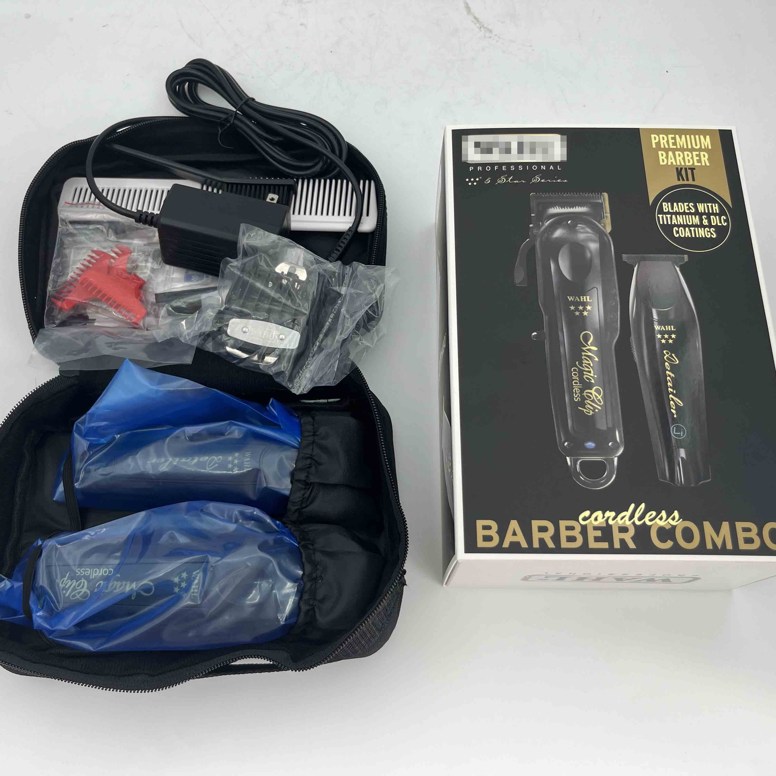 Wahl Cordless Barber Combo Black Magic Clip Clipper & Detailer Trimmer 3025397