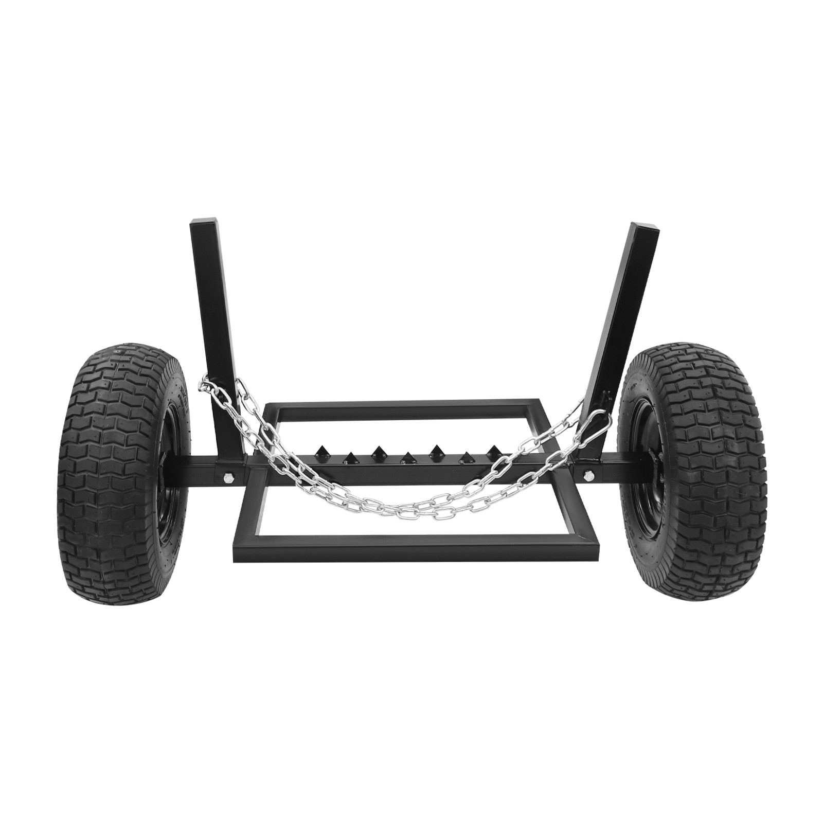 1500 LBS Capacity Log Skidder Heavy Duty Log Holder Log Dolly with Chain Black