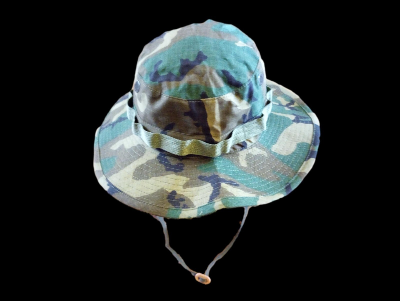 US MILITARY ARMY VIETNAM JUNGLE BOONIE HAT TYPE II ERDL CAMOUFLAGE X-LARGE 7 3/4