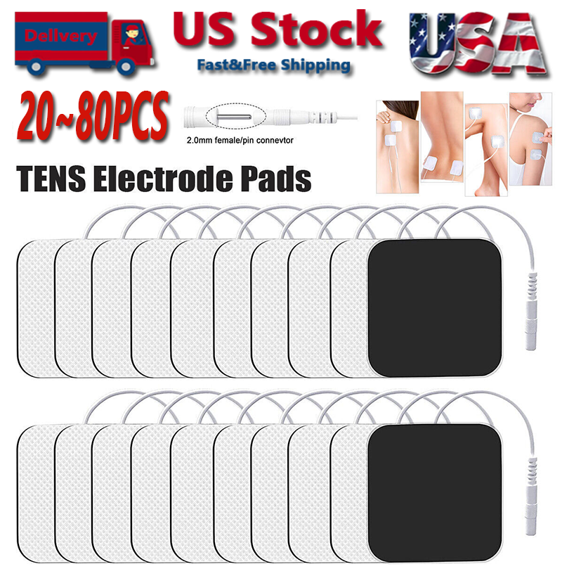 40 TENS Electrode Pads EMS Replacement Unit 7000 3000 2x2 Muscle Stimulator BULK