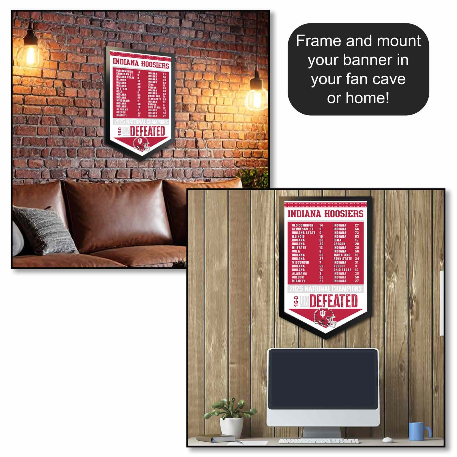 Indiana Hoosiers 2025 Undefeated Season and National Champions Banner Flag