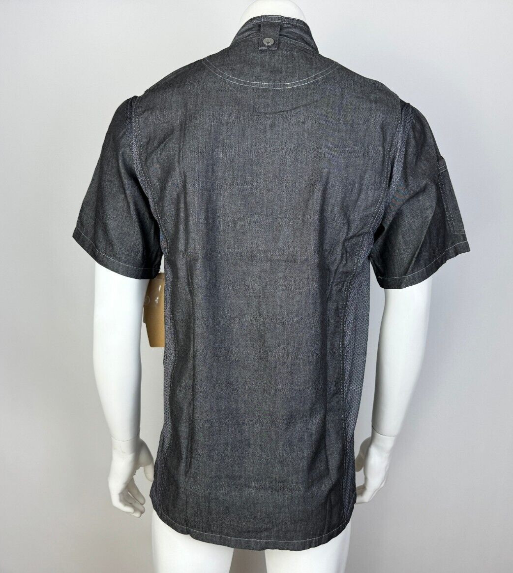 Chef Works Urban Delancey Chef Coat Mens M NWT Short Sleeve Stretch SEZ01