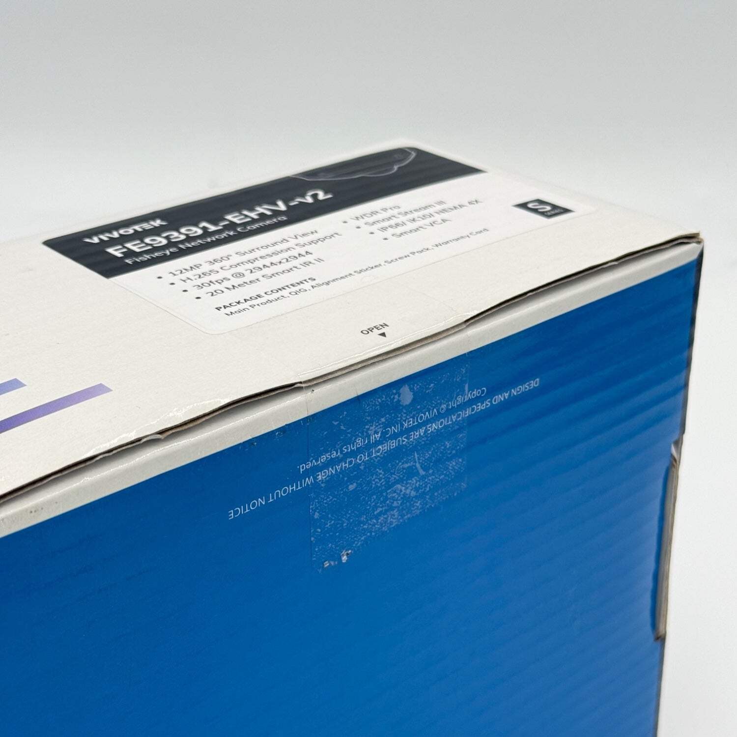 Vivotek Outdoor Panoramic Fisheye IP Dome Camera FE9391-EHV-V2