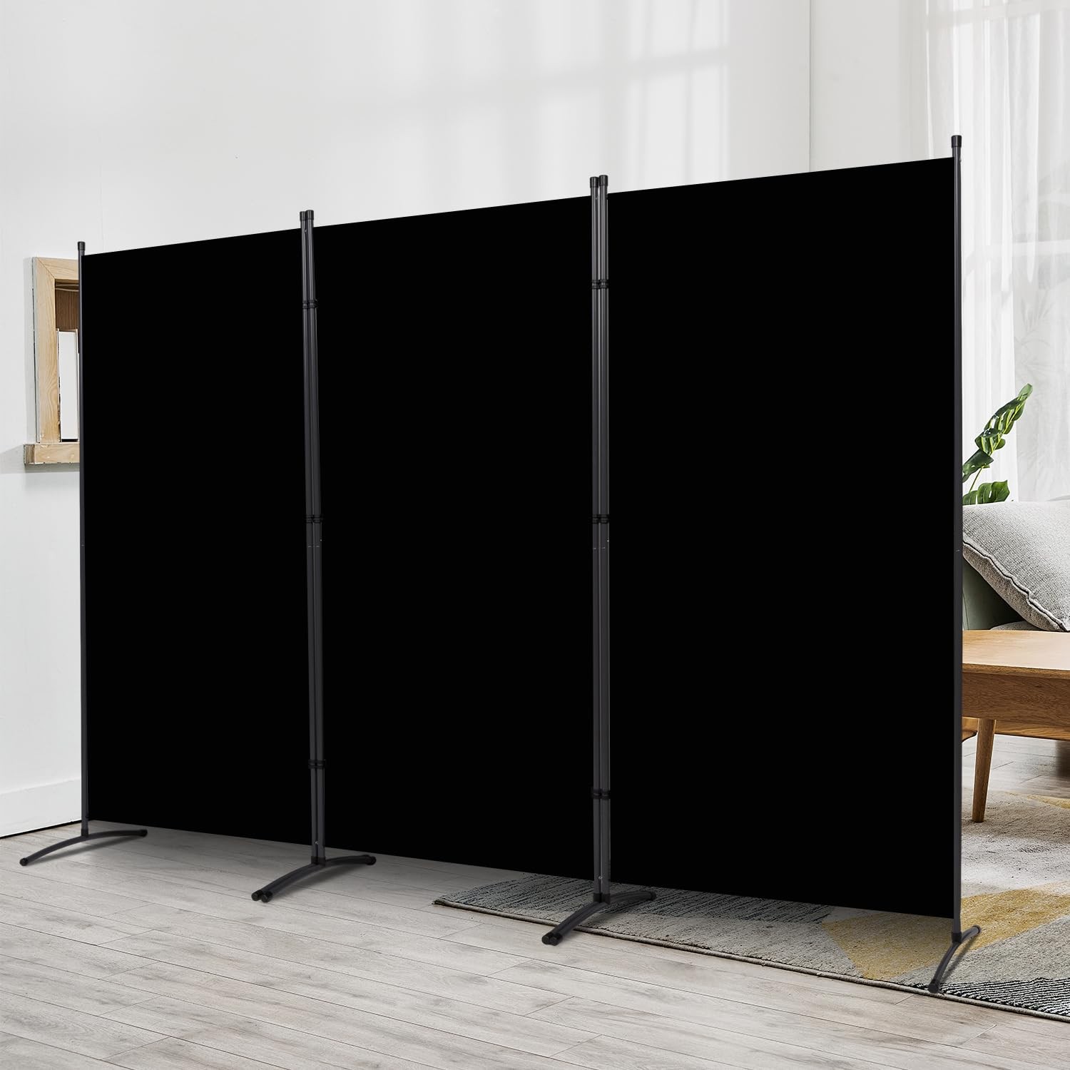 Indoor Room Divider, Portable Office Divider, Room Divider Wall Screen 3 Pane...