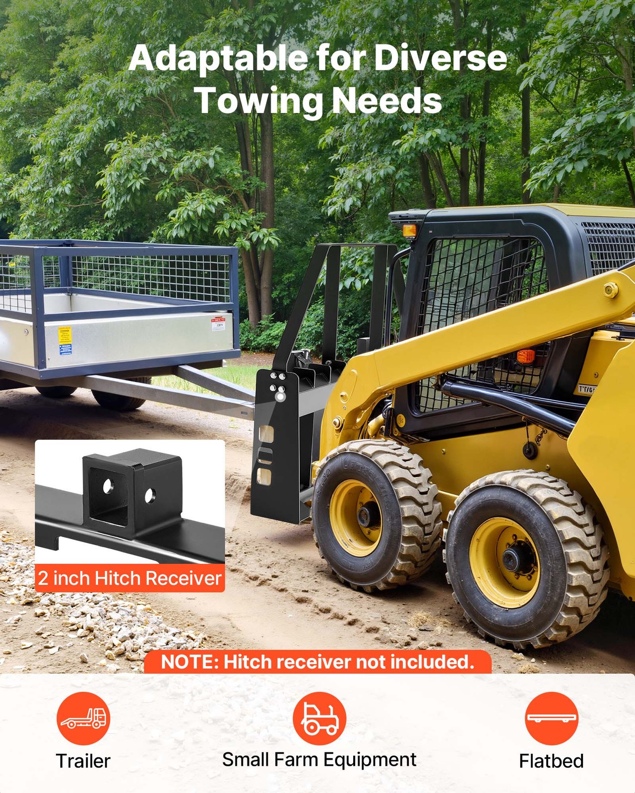 Uimoso Pallet Fork Frame Attachment with 42-Inch Forks, 4000 lbs Capacity