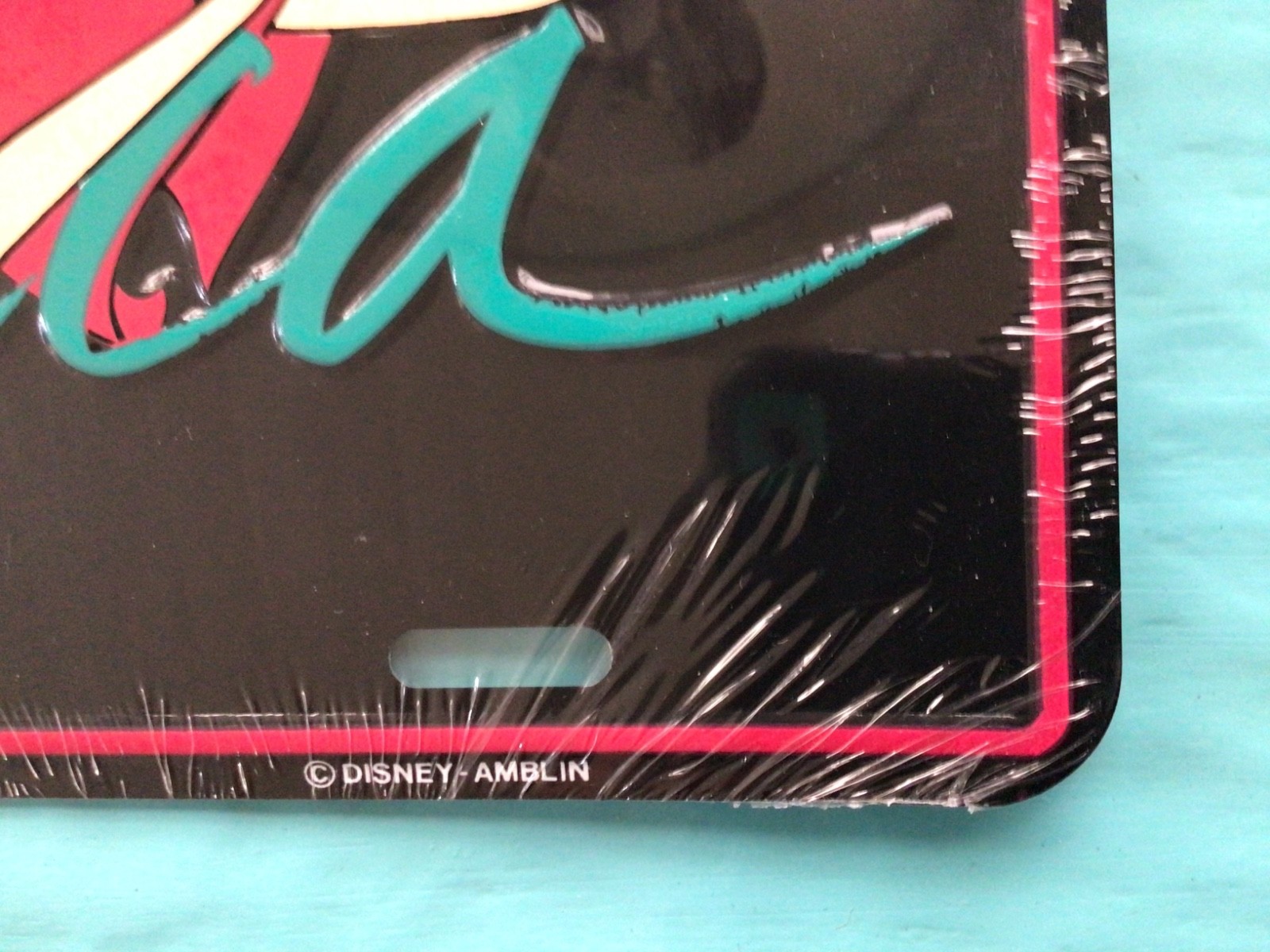 JESSICA RABBIT DISNEY AMBLIN LICENSE PLATE SIGN DISPLAY PROP METAL SEALED