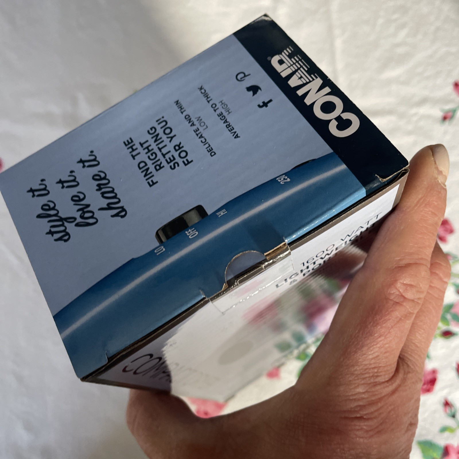 Conair Compact Hair Dryer 1600 Watt Dual Voltage Air BNB Travel Size Guest Bath