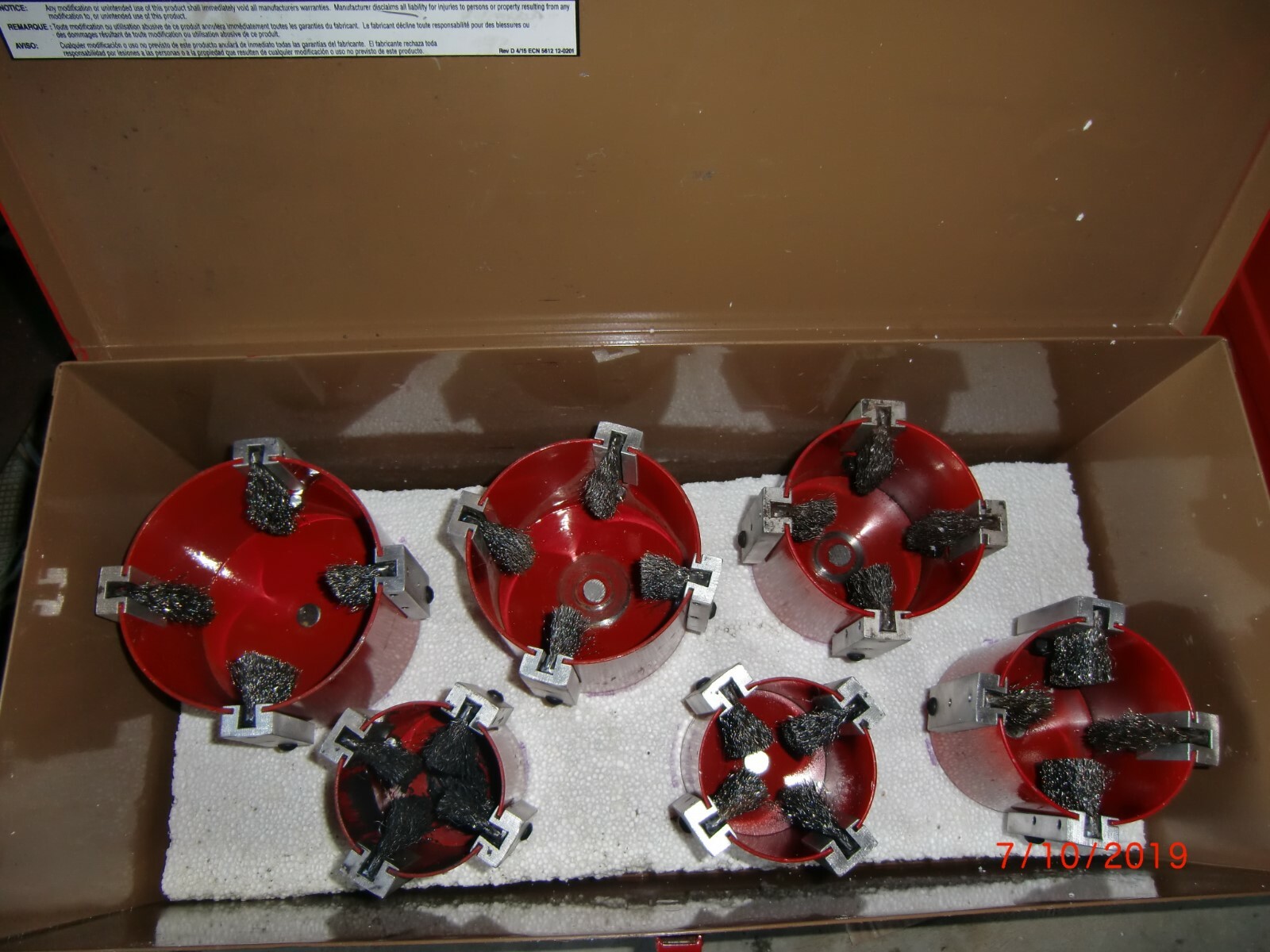 Shipman Bolt and Nut Cleaners 6 Sockets 7 inside nut cleaner more "barely used"