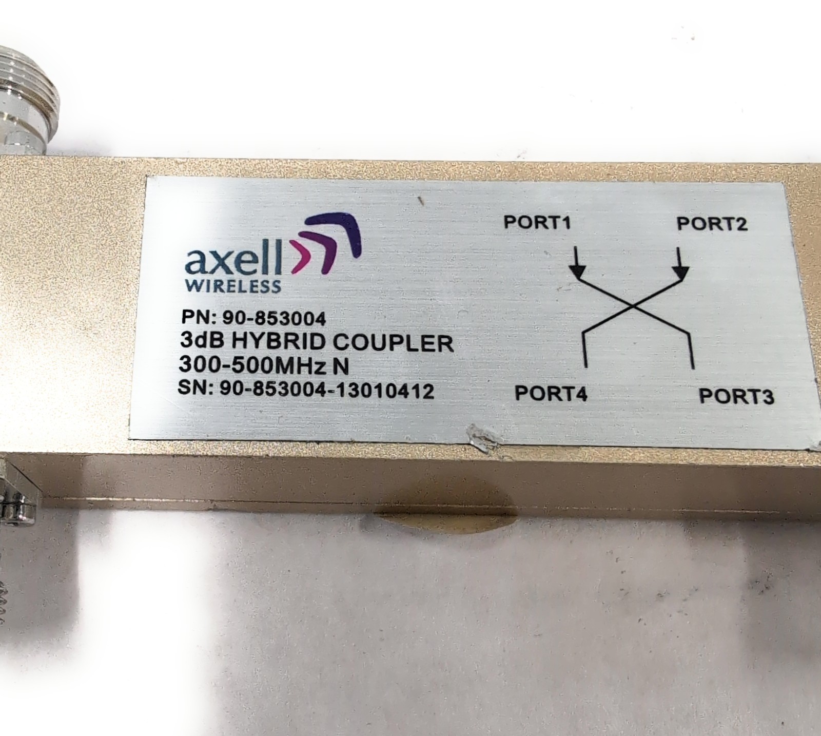 Axell Wireless 90-853004 3dB Hybrid Coupler 300-500Mhz N Connector