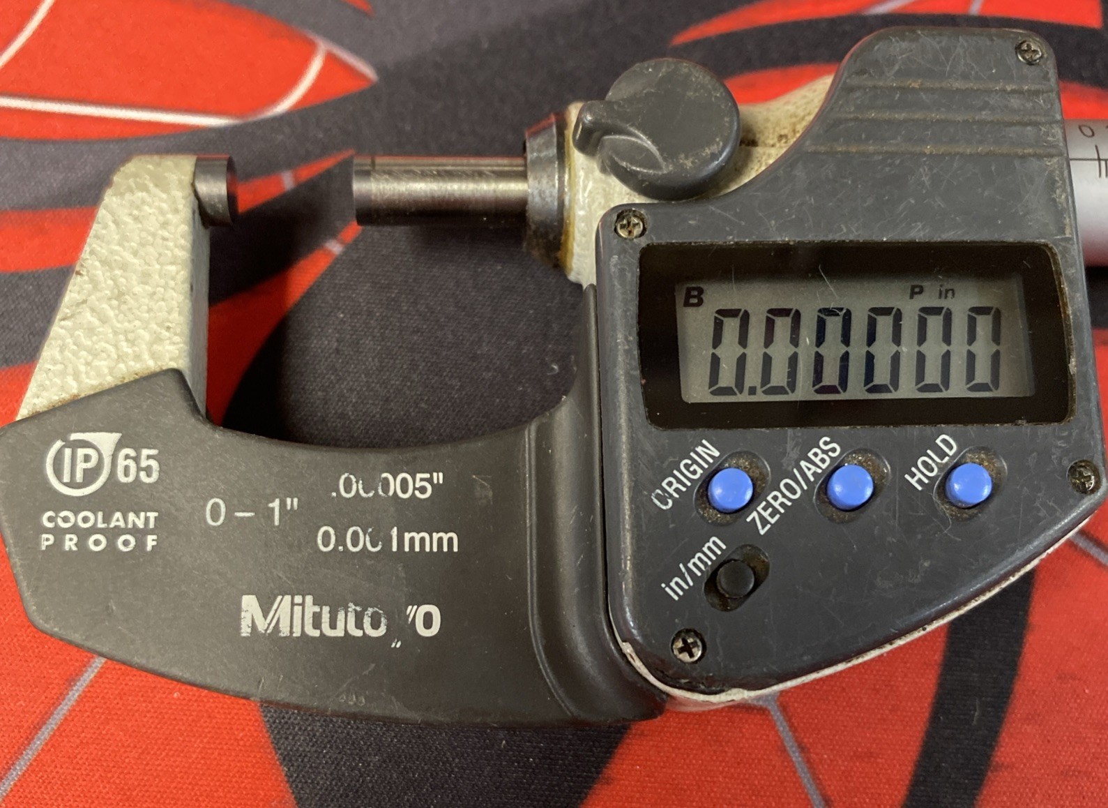 Mitutoyo 293-344 Digimatic Micrometer, 0-1"/0-25mm Range, .00005"/0.001mm