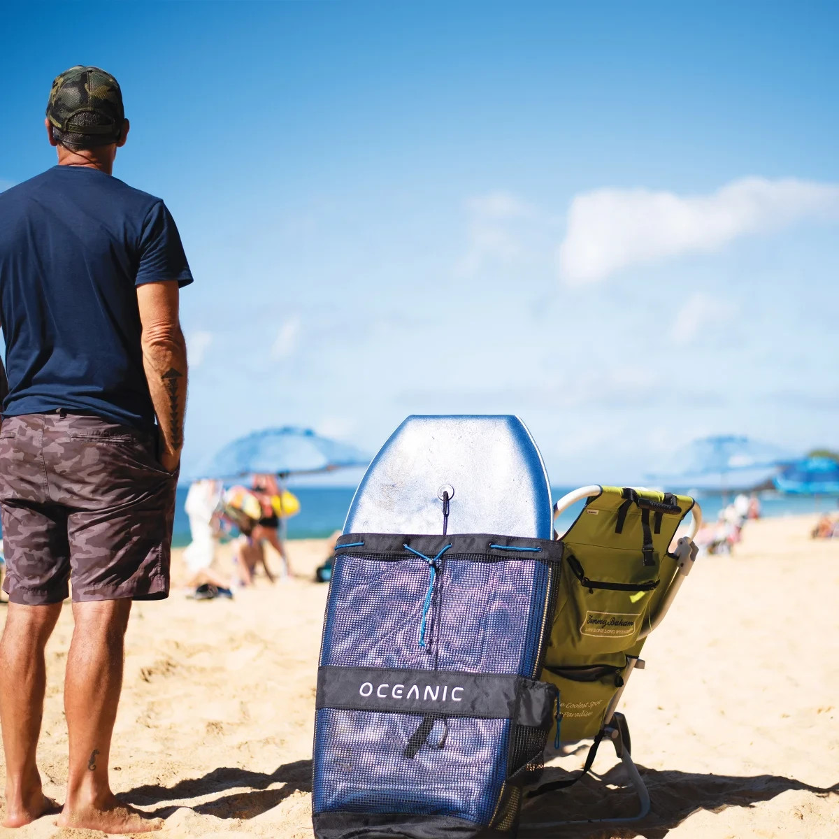 Oceanic Mesh Backpack Gear Bag 82L Black Scuba Dive Snorkel Beach Swim BRAND NEW