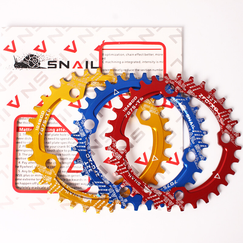 SNAIL Chainring 30-42T 104BCD Aluminum MTB Bike Round Oval Narrow Wide Sprockets
