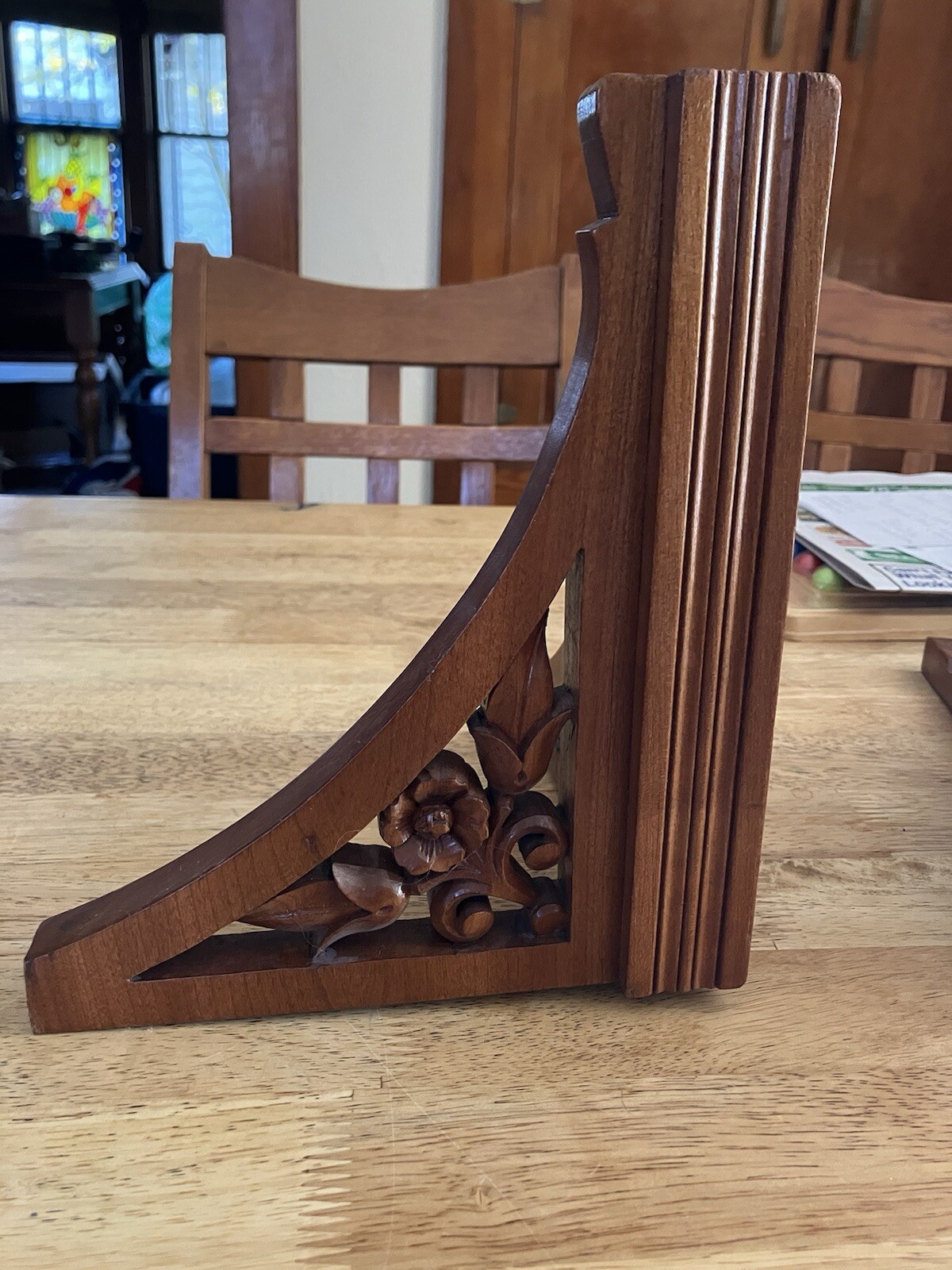 Carved Wooden Bracket Corner Piece Set Victorian Furniture Architectural Salvage