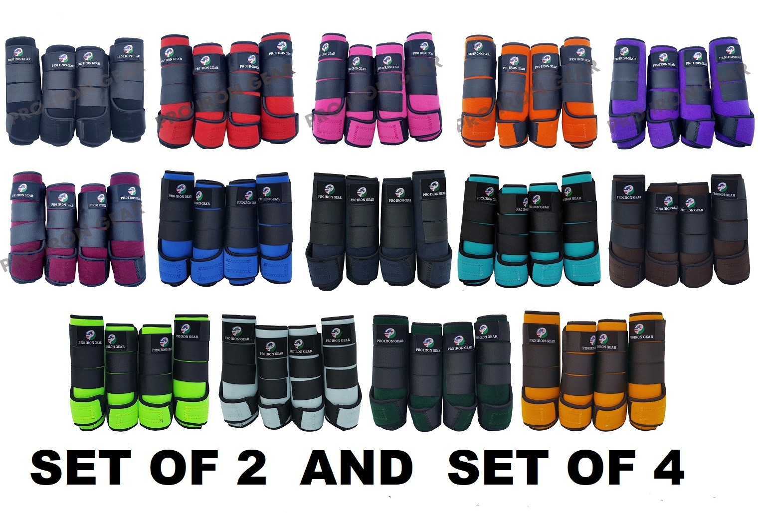 Horse Boots Set of 2 Medicine Brushing Support Boots Equestrian Boots Set of 4