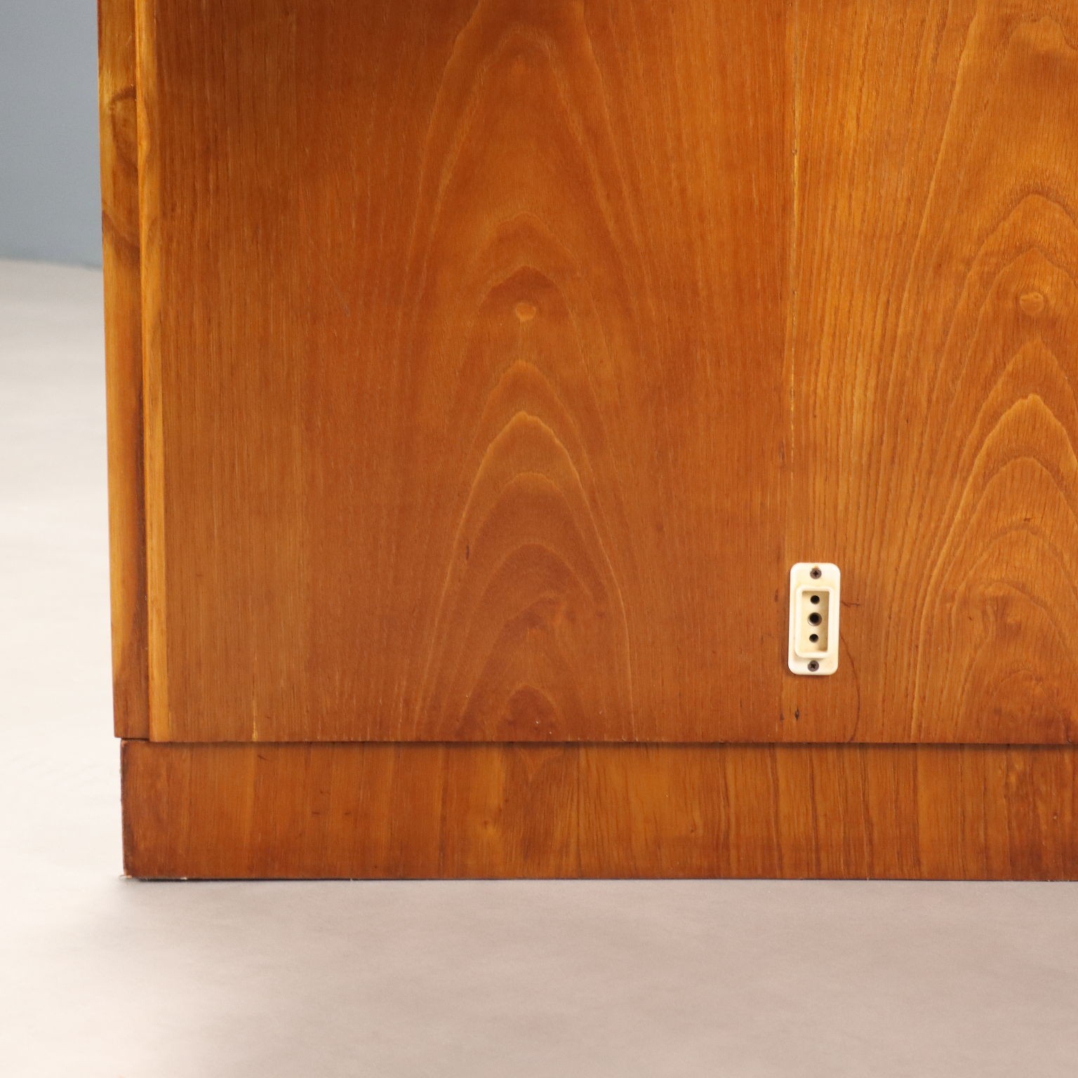 Vintage Dressing Table Oak Veneer Glass Design Italy 1950s-1960s Original